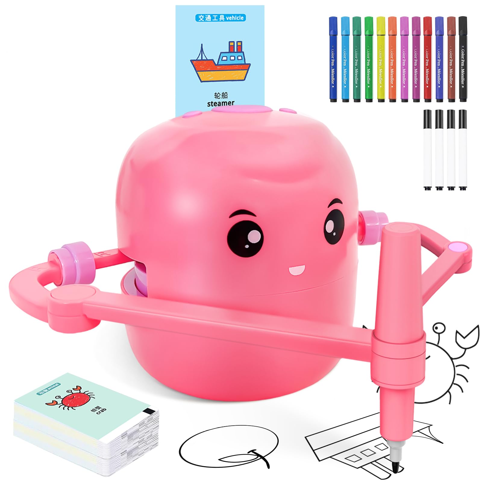 Amazon.com: Drawing Robot for Kids with 150 Learning Cards and 17